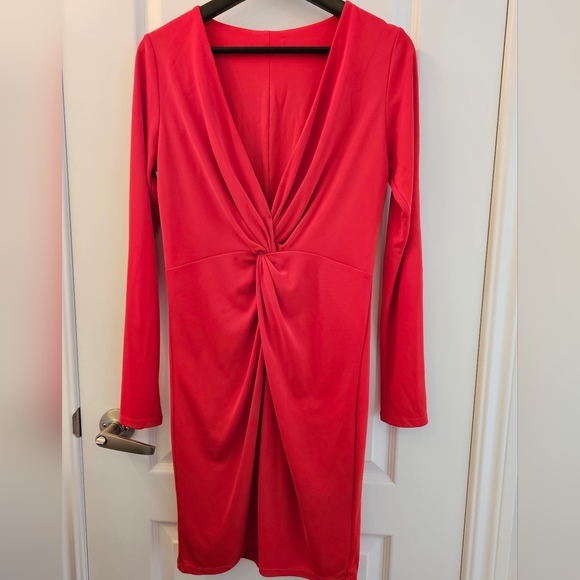 H&M |Fitted Dress Long Sleeve Short Sz M - Picture 2 of 5